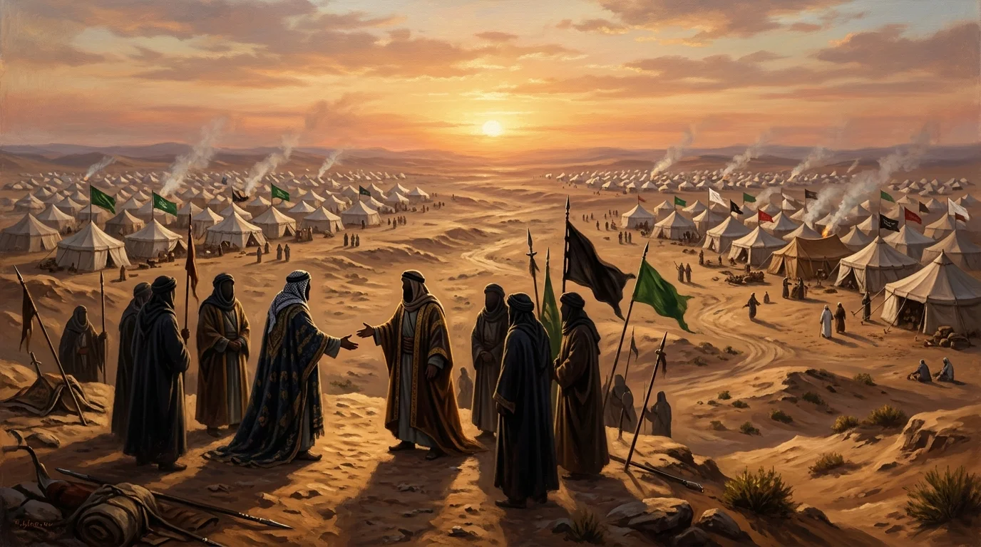 مسير البصرة، مساعي الصلح، ومؤامرة الظلام