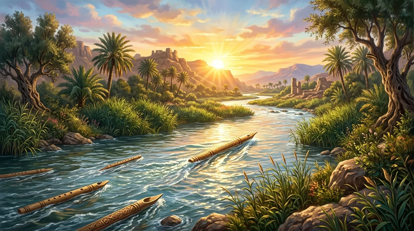 قرعة الأقلام في نهر الأردن وكفالة زكريا