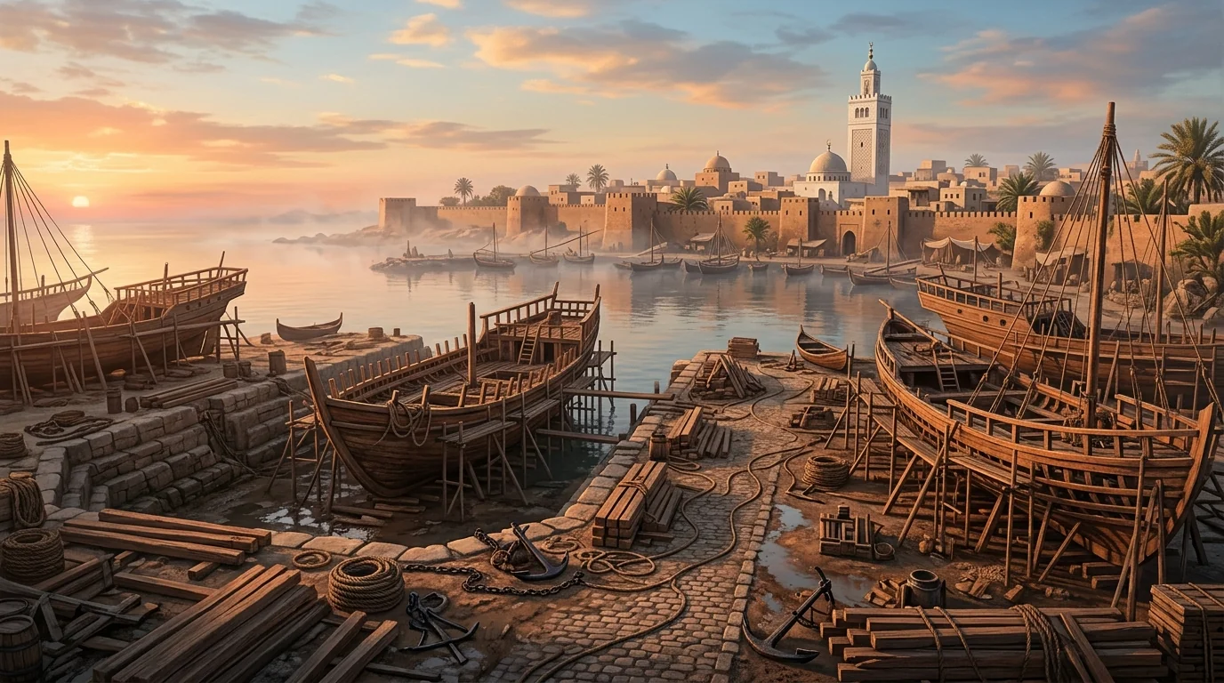 بناء الأسطول وتعليم الشريعة